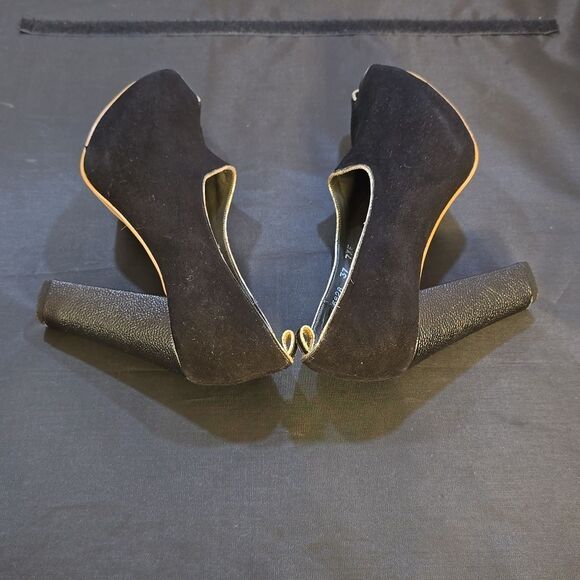 BON.BONITE PEEP TOE BLOCK HEEL WOMEN'S BOOTIE - Picture 7 of 15